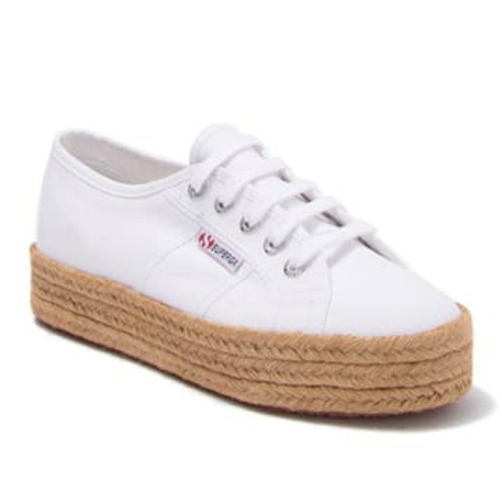 Superga espadrille white canvas sneakers 8.5